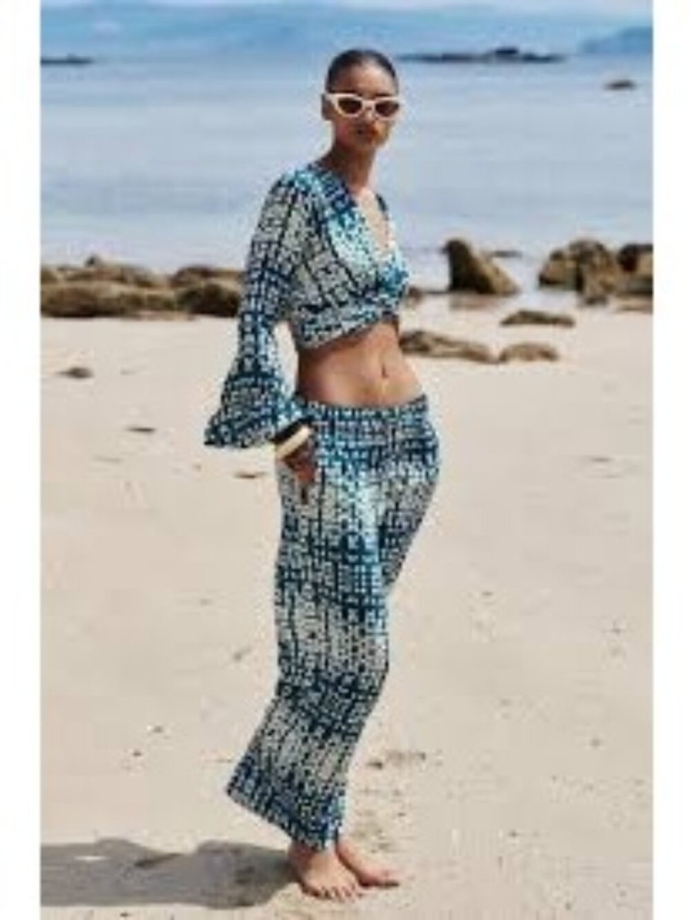 Zara Printed Flowy Pants